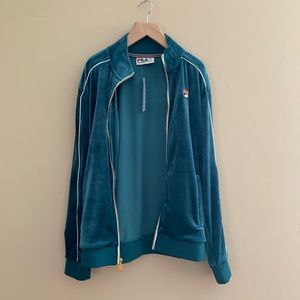 Urban Outfitter FILA Velour zip up retro jacket